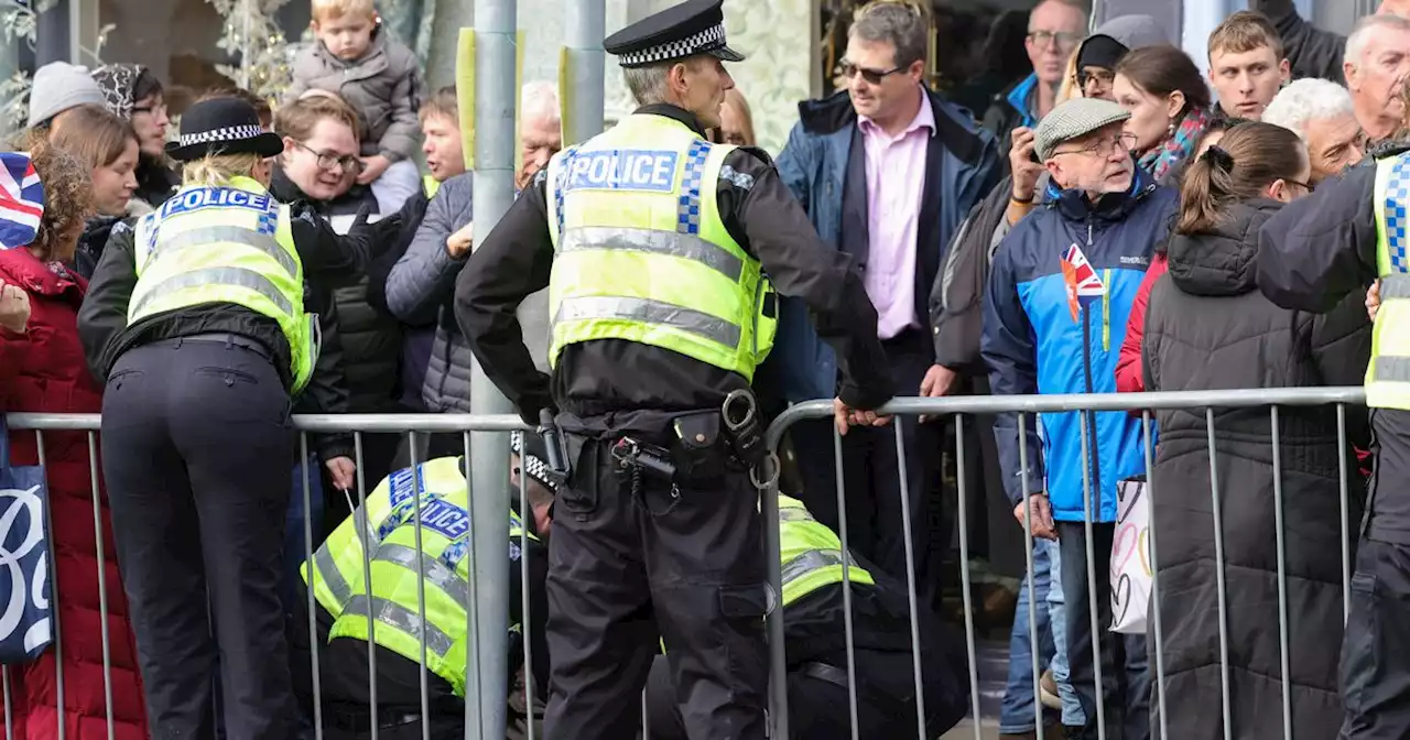 Man 'appears to throw eggs' at King Charles and Camilla during York walkabout