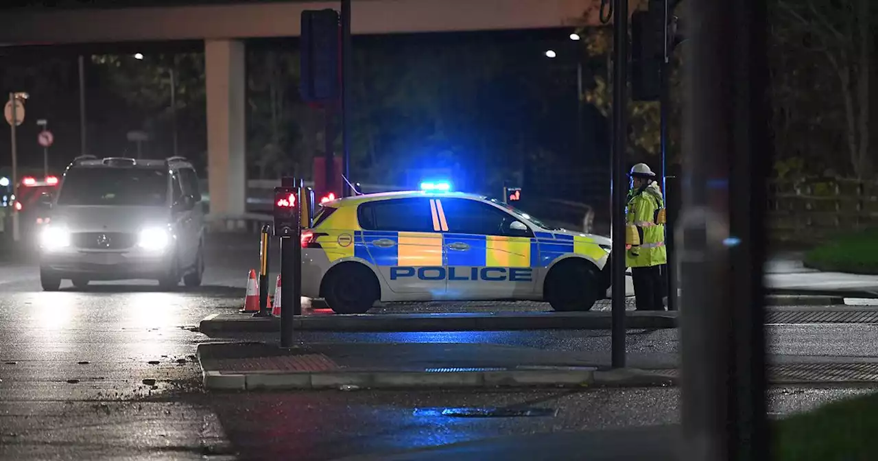 Police cordon off road as man taken to hospital after being hit by car