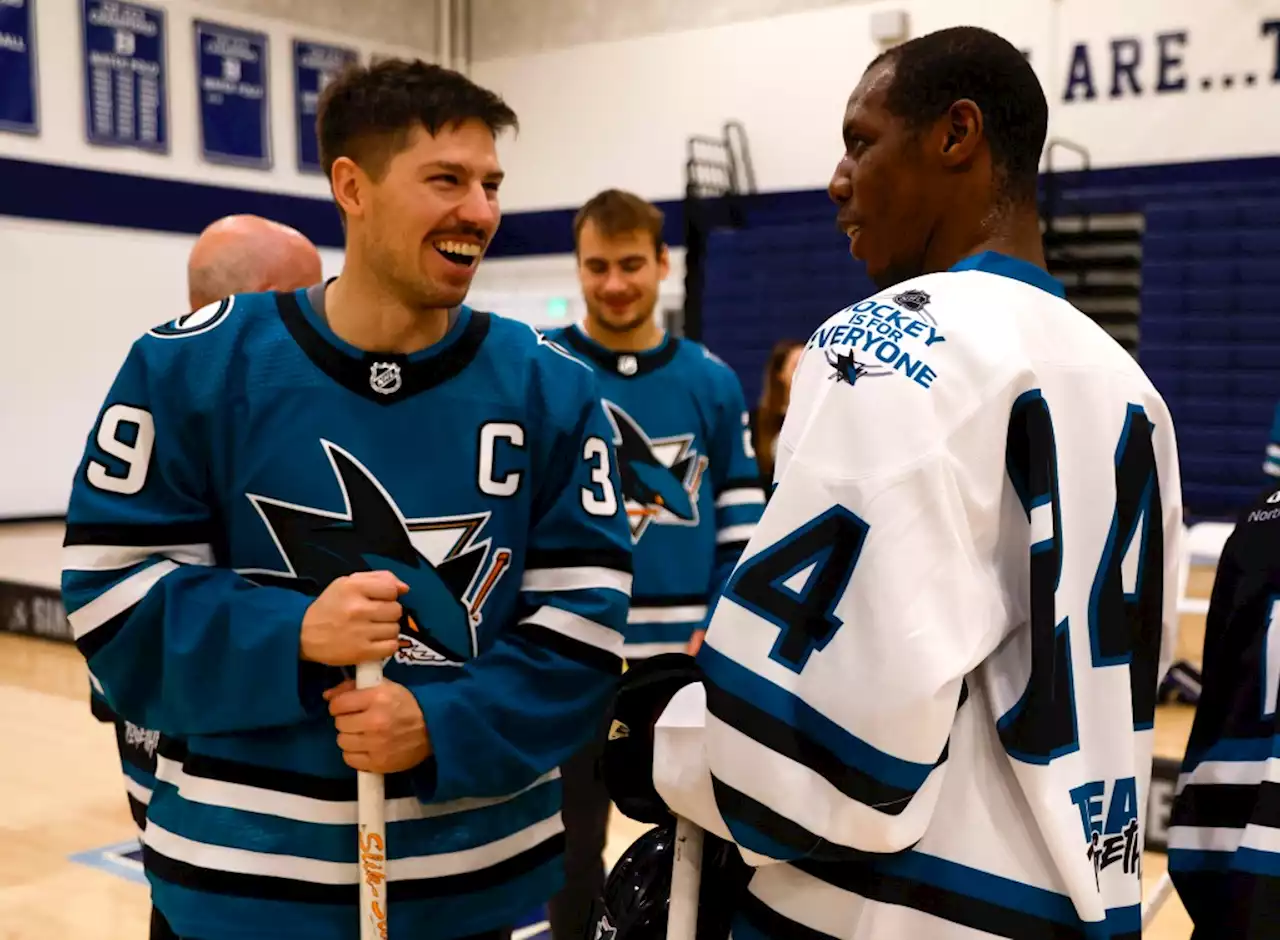 Sharks enjoy time with Special Olympians, host 9-year-old cancer patient at practice