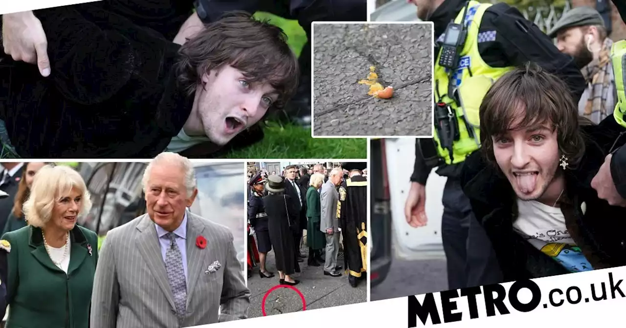 Egg thrown at King Charles and Queen Camilla during walkabout in York