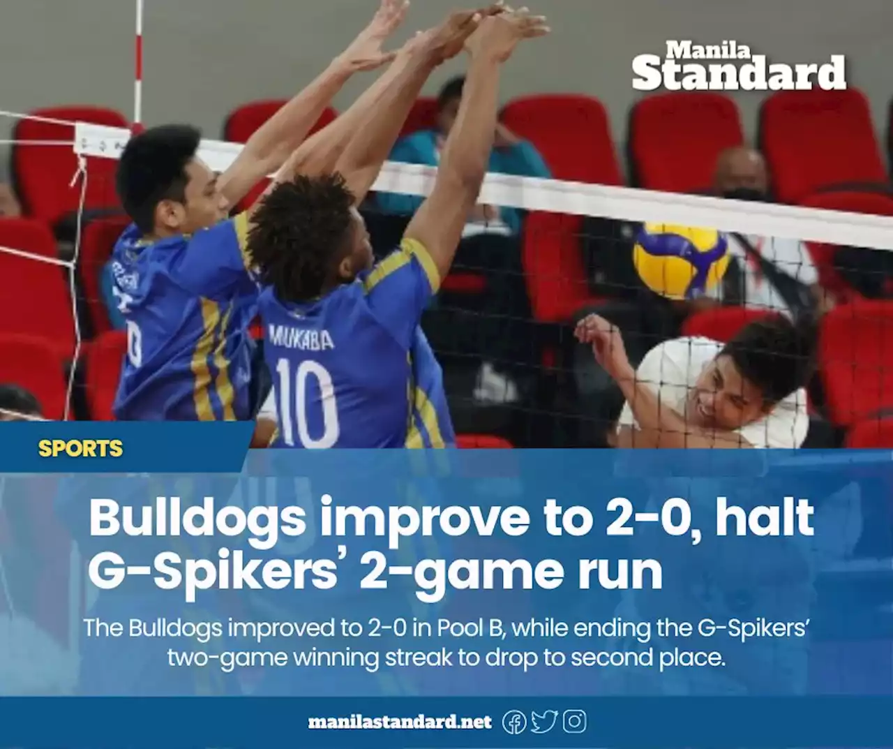 Bulldogs improve to 2-0, halt G-Spikers’ 2-game run