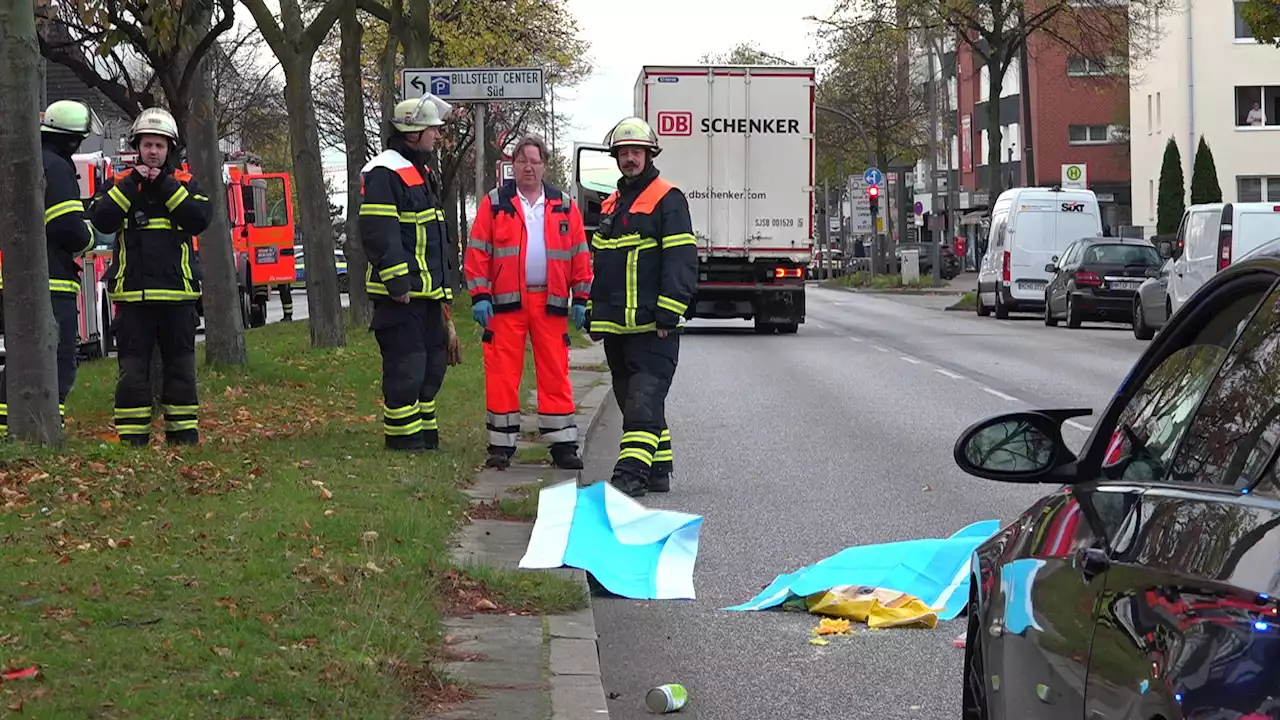 Tödlicher Unfall: Lkw überrollt Fußgänger in Hamburg