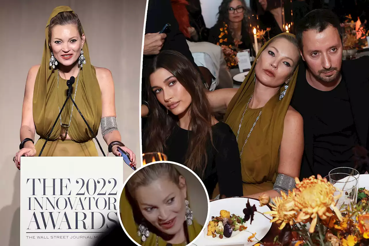Kate Moss slurs her words, stumbles over speech at WSJ. Magazine Innovator Awards