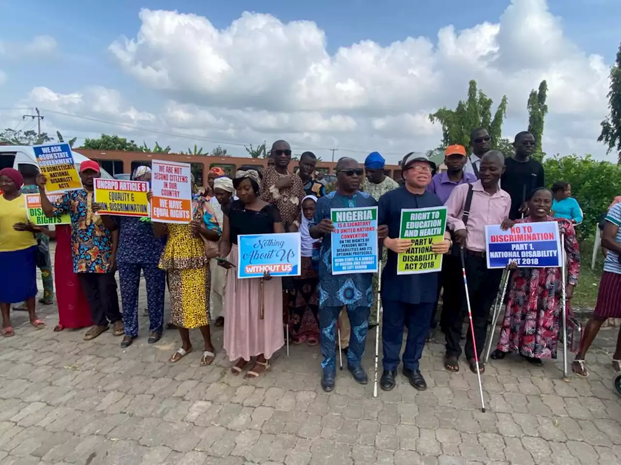 Persons with disabilities protest in Osun