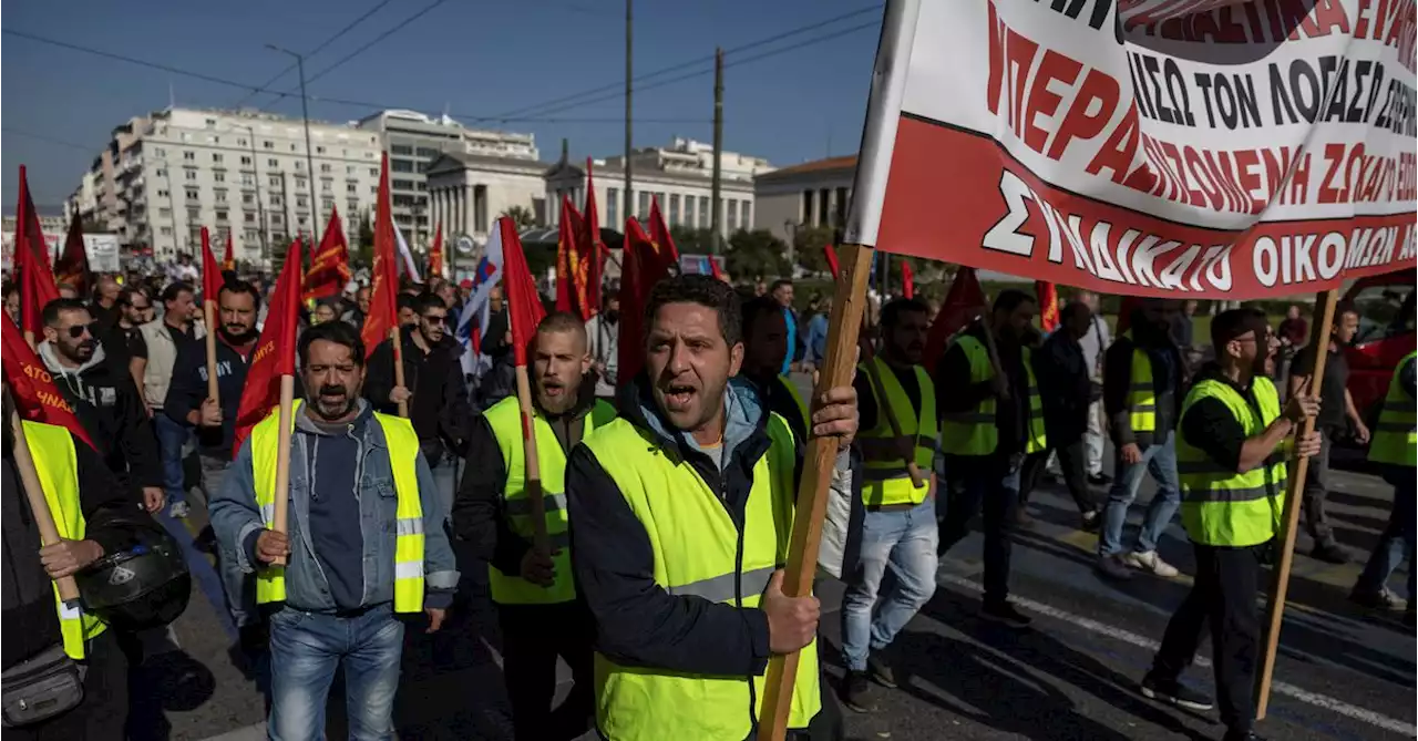 Thousands march as Greeks strike over 'suffocating' inflation