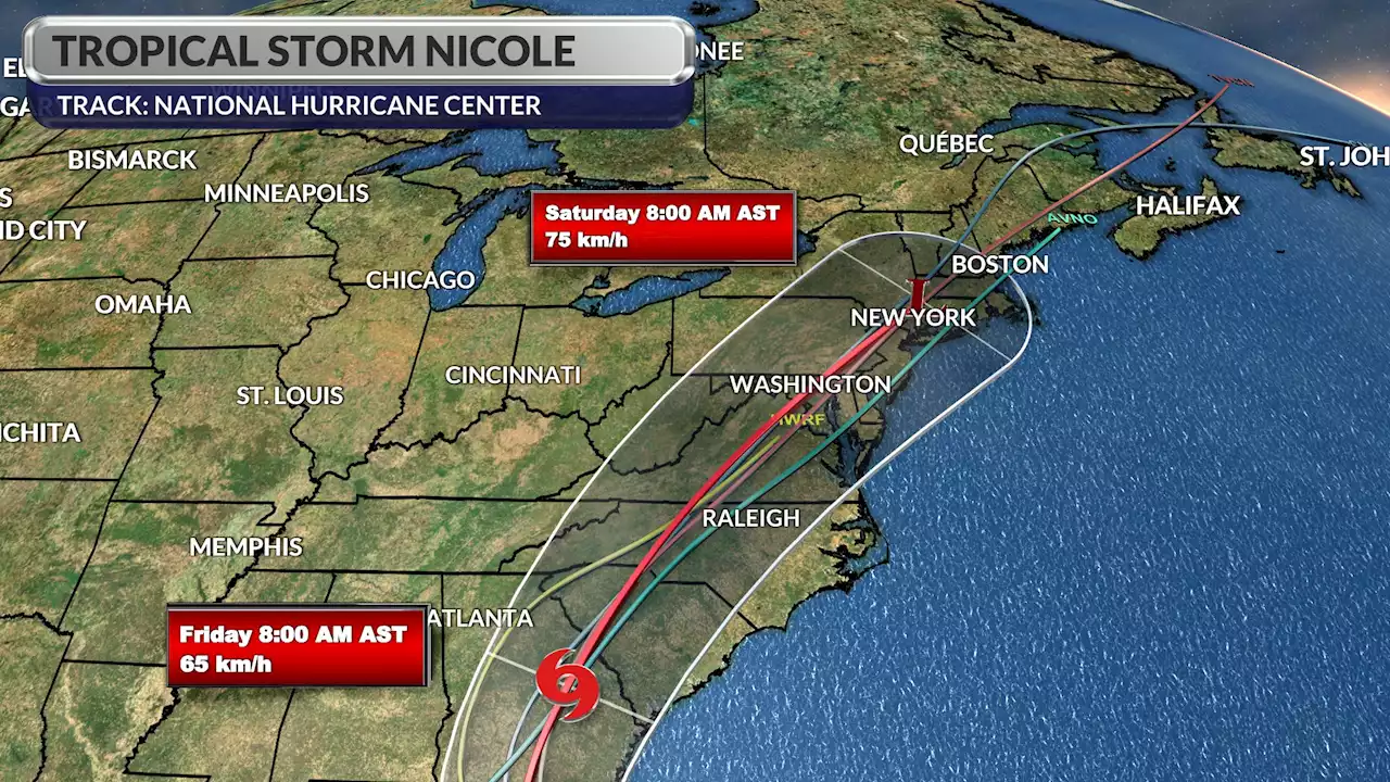 Tropical storm Nicole to pass close to P.E.I. | SaltWire