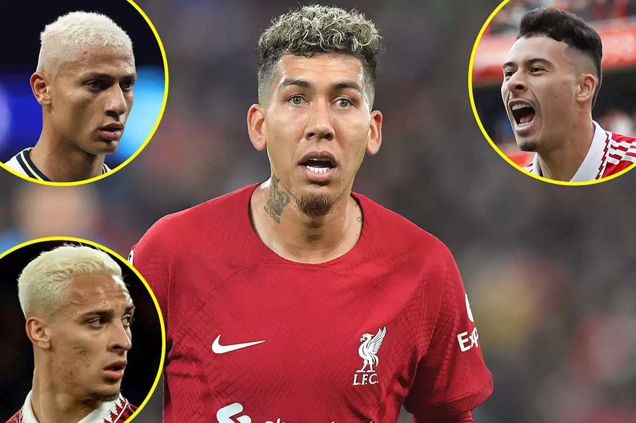 Firmino stats compared to Brazil's Premier League forwards this season