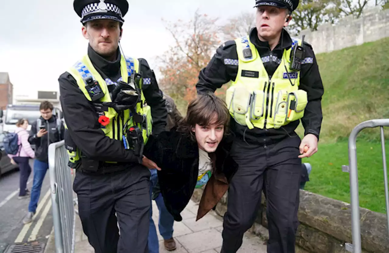 Man detained after eggs thrown at Britain's King Charles during visit to York