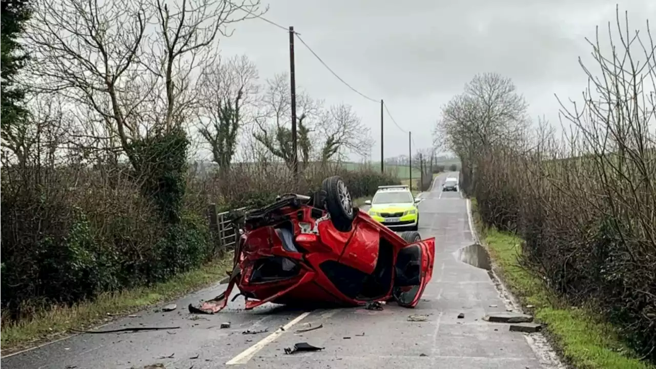 Girl's car flipped over resulting in the metal crushing around her