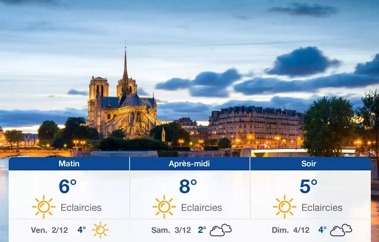 Prévisions météo du jeudi 1 décembre 2022 à Paris