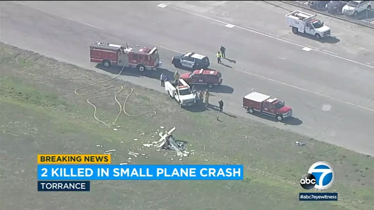 Small plane crashes at Torrance airport, killing 2 people on board