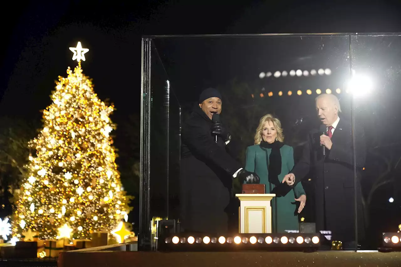 National Christmas Tree blazes to life with Biden lighting