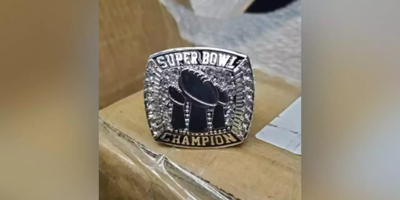 Officers seize more than 400 counterfeit Super Bowl rings in shipment from China