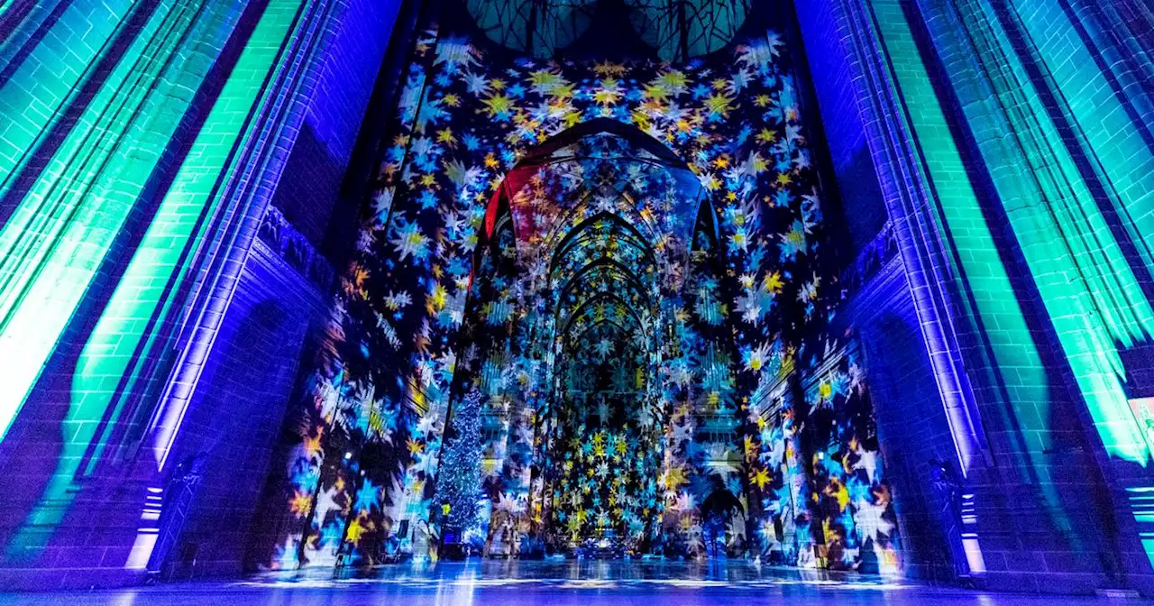 Stunning 'Light Before Christmas' display at Liverpool Cathedral