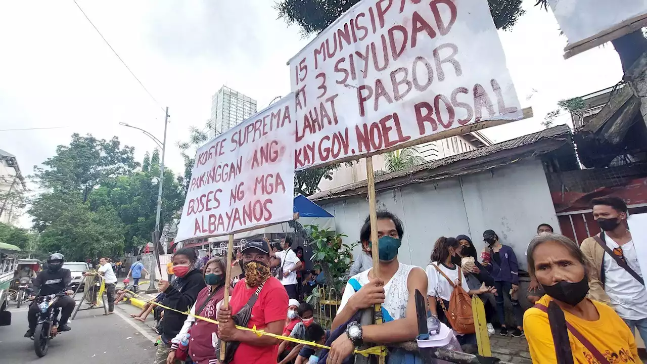 Albay governor Rosal’s supporters call for TRO vs. Comelec disqualification ruling