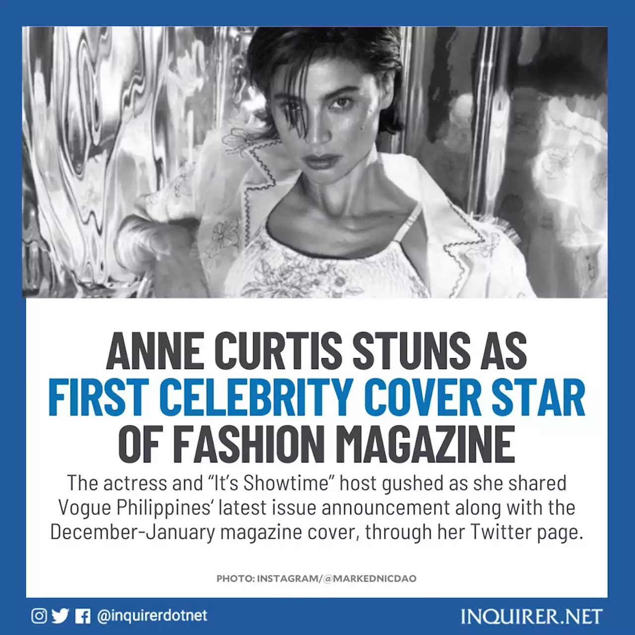 LOOK: Anne Curtis stuns as first celebrity cover star of fashion magazine