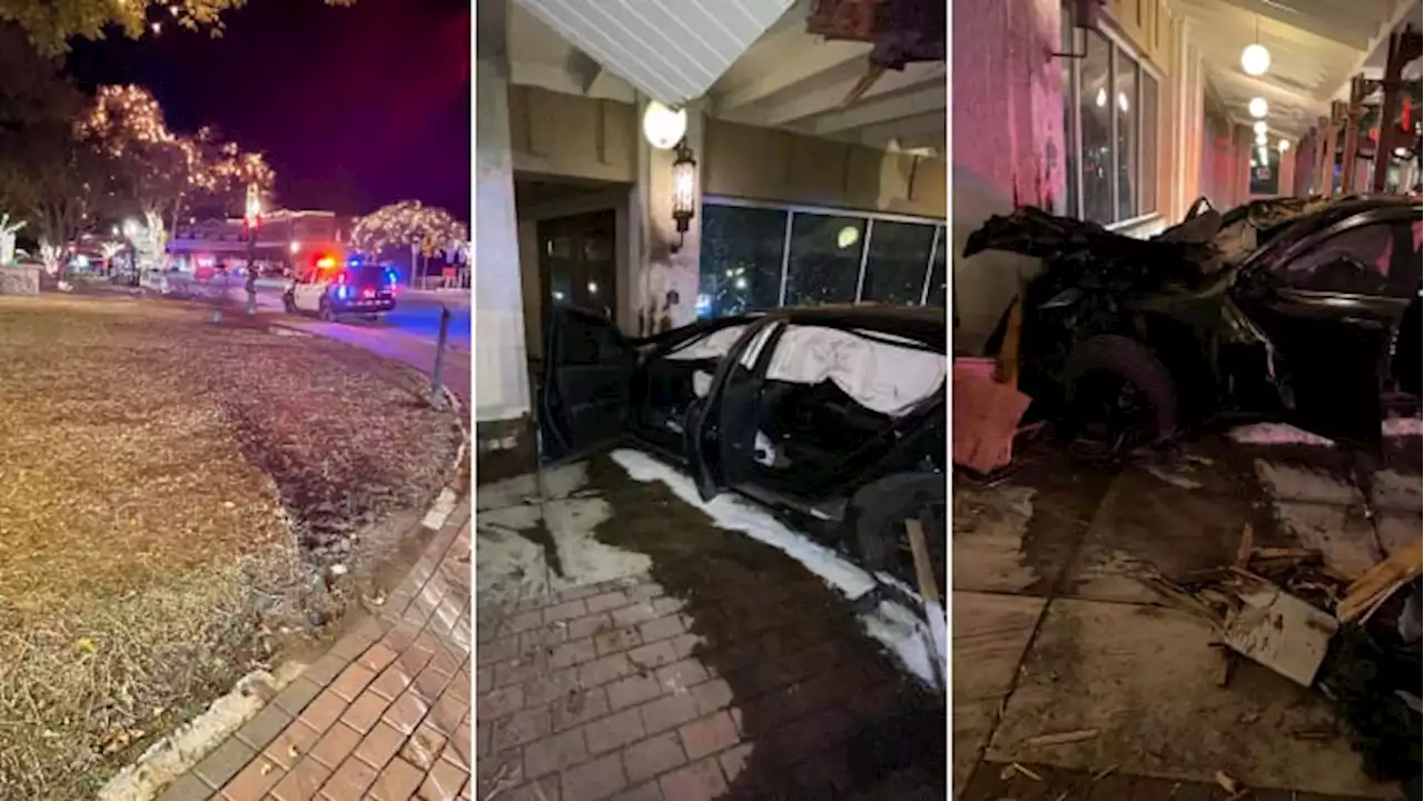 San Antonio teen arrested after driving through New Braunfels plaza, crashing into building, police say