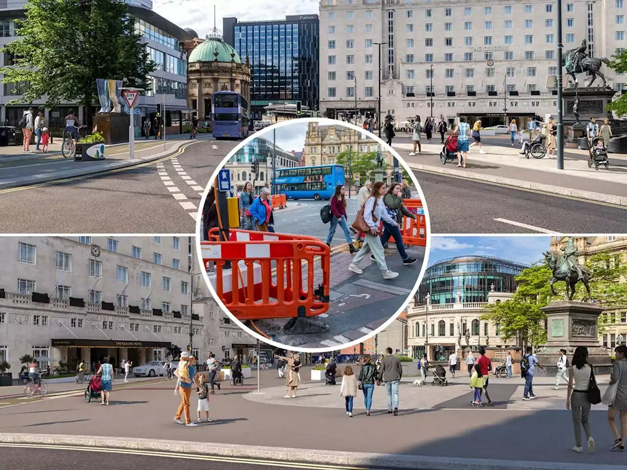 New CGI images offer first look at design for pedestrianised Leeds City Square gateway 'The Glade'