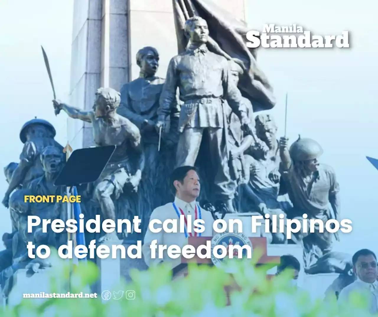 President calls on Filipinos to defend freedom