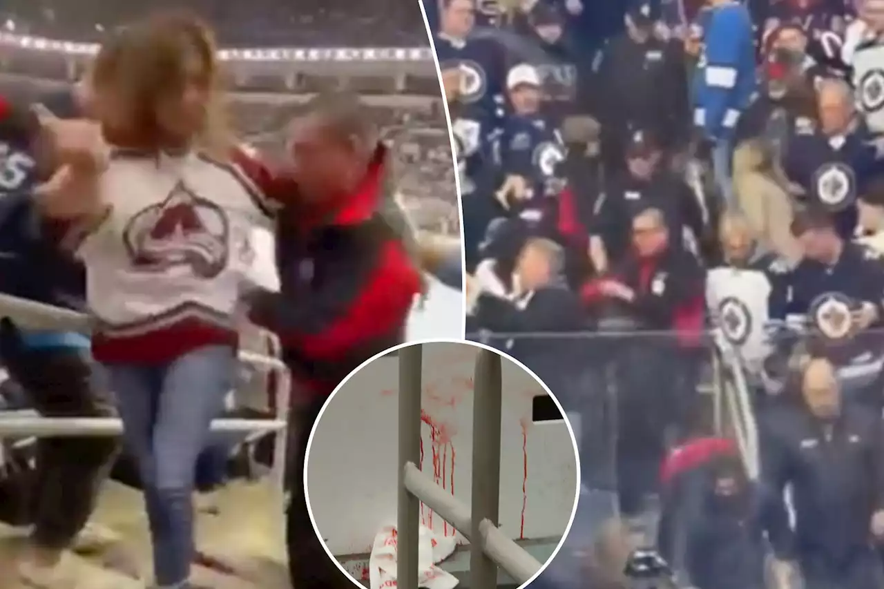 Bloody fan fight breaks out at Jets-Avalanche game in ugly scene