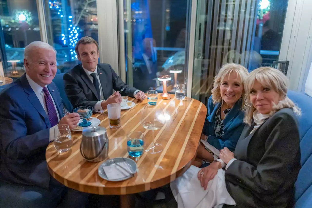 Joe and Jill Biden dine out with the Macrons at pricey DC restaurant