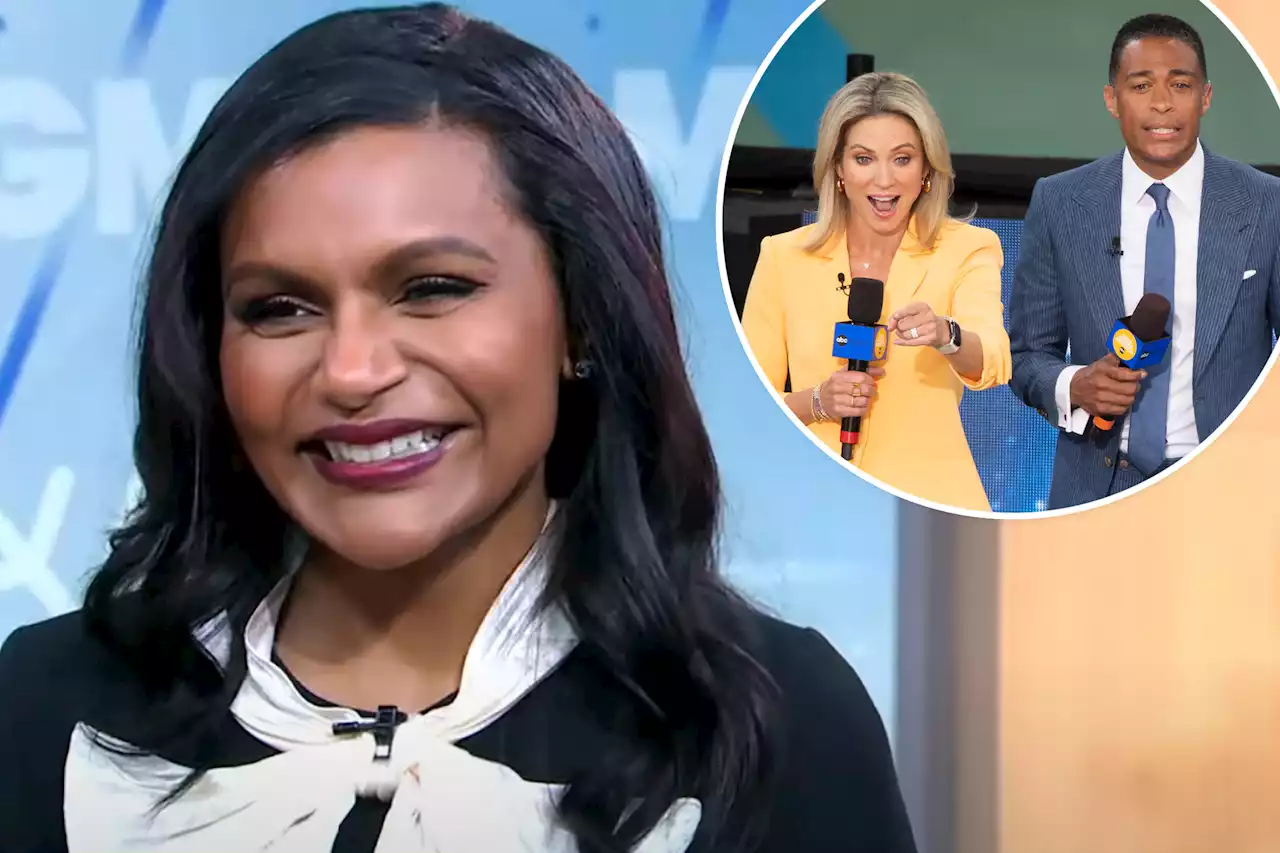 Mindy Kaling pokes fun at alleged Amy Robach, T.J. Holmes affair