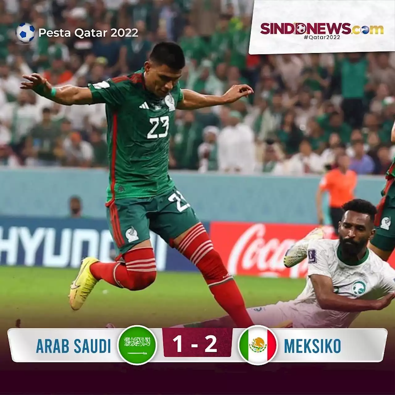 Hasil Arab Saudi vs Meksiko: Menang 2-1, El Tri Gagal Lolos 16 Besar