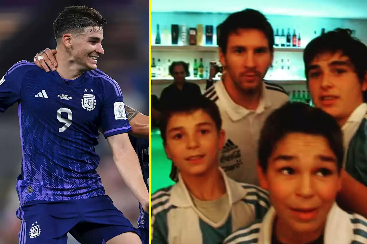 Alvarez had photo with Messi as child but is now celebrating World Cup win with him