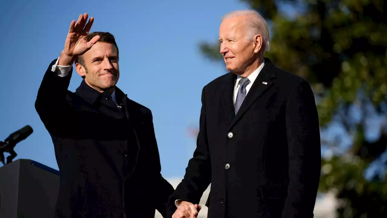 Biden, Macron rebuke Putin's war in Ukraine, discuss tensions during French president's US visit