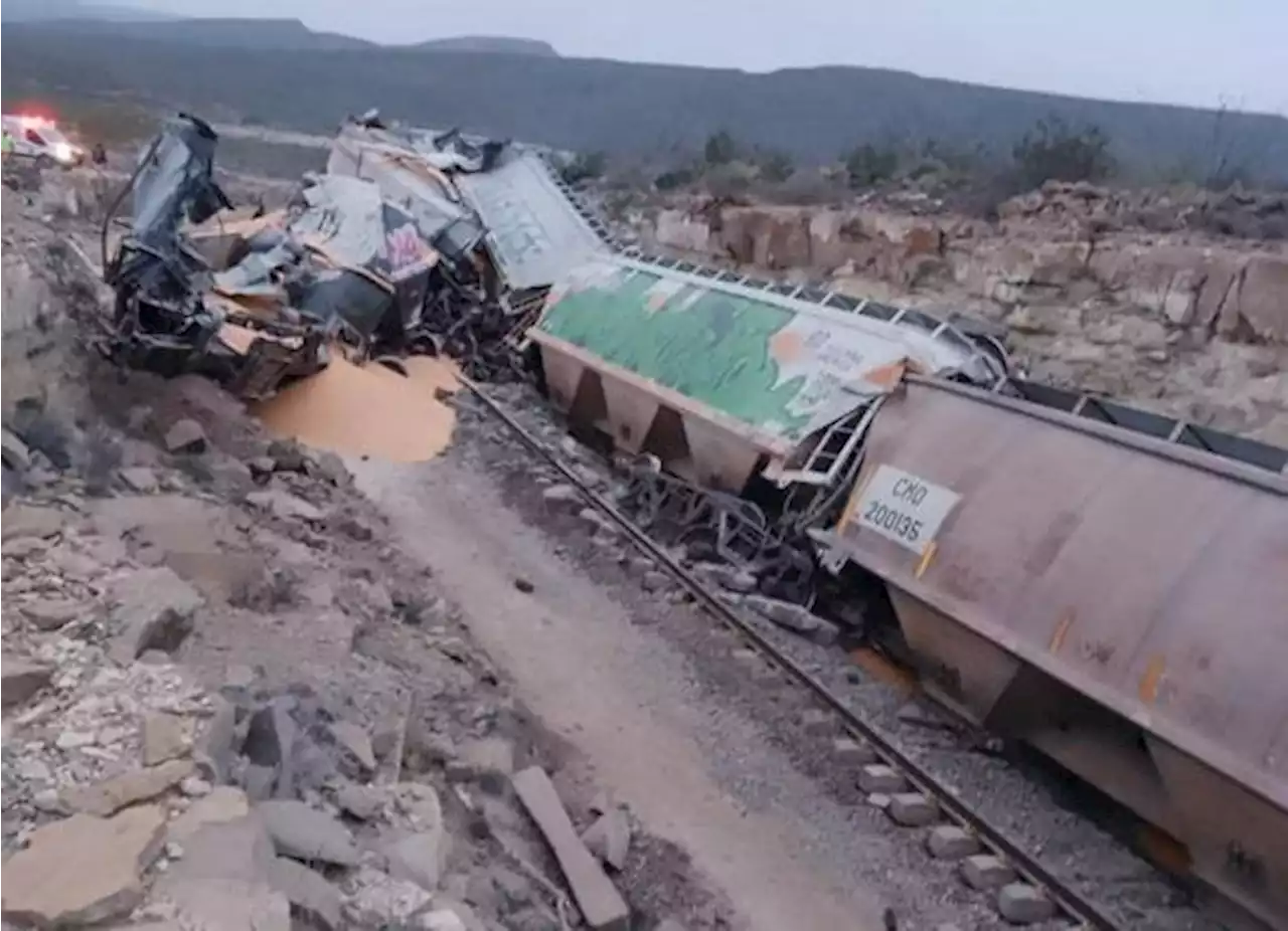 Se descarrila tren en Ramos Arizpe, reportan un migrante herido