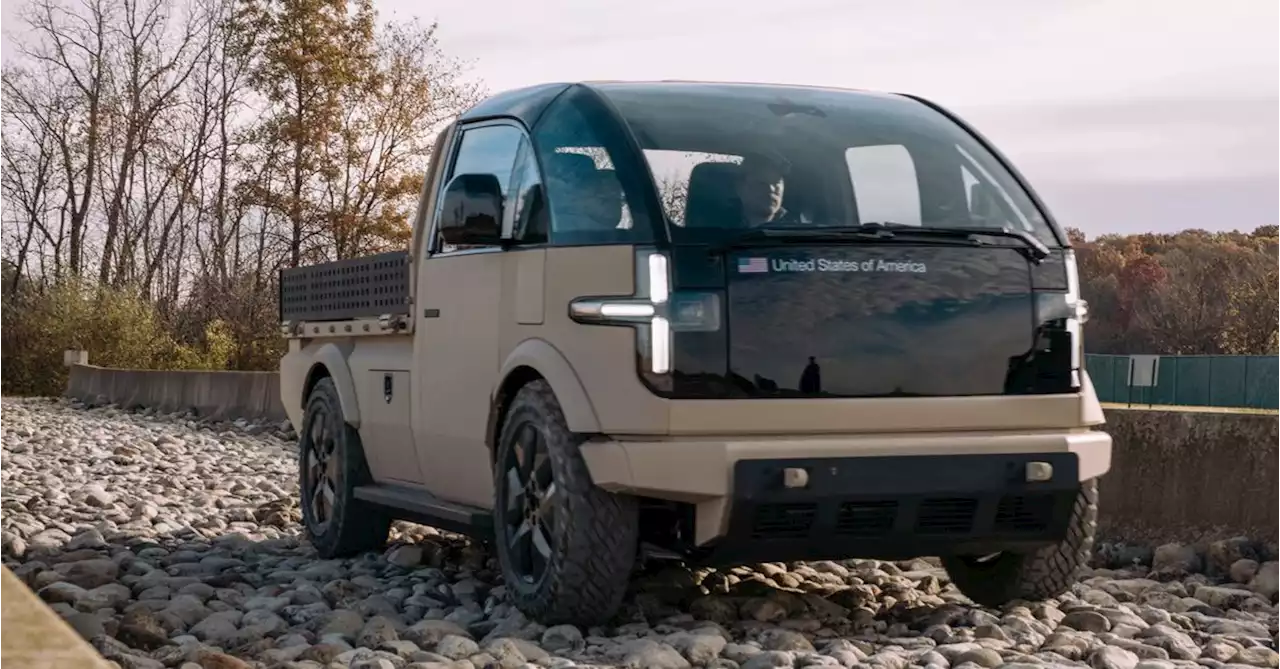 Canoo repurposed its bubbly electric pickup truck for the US Army