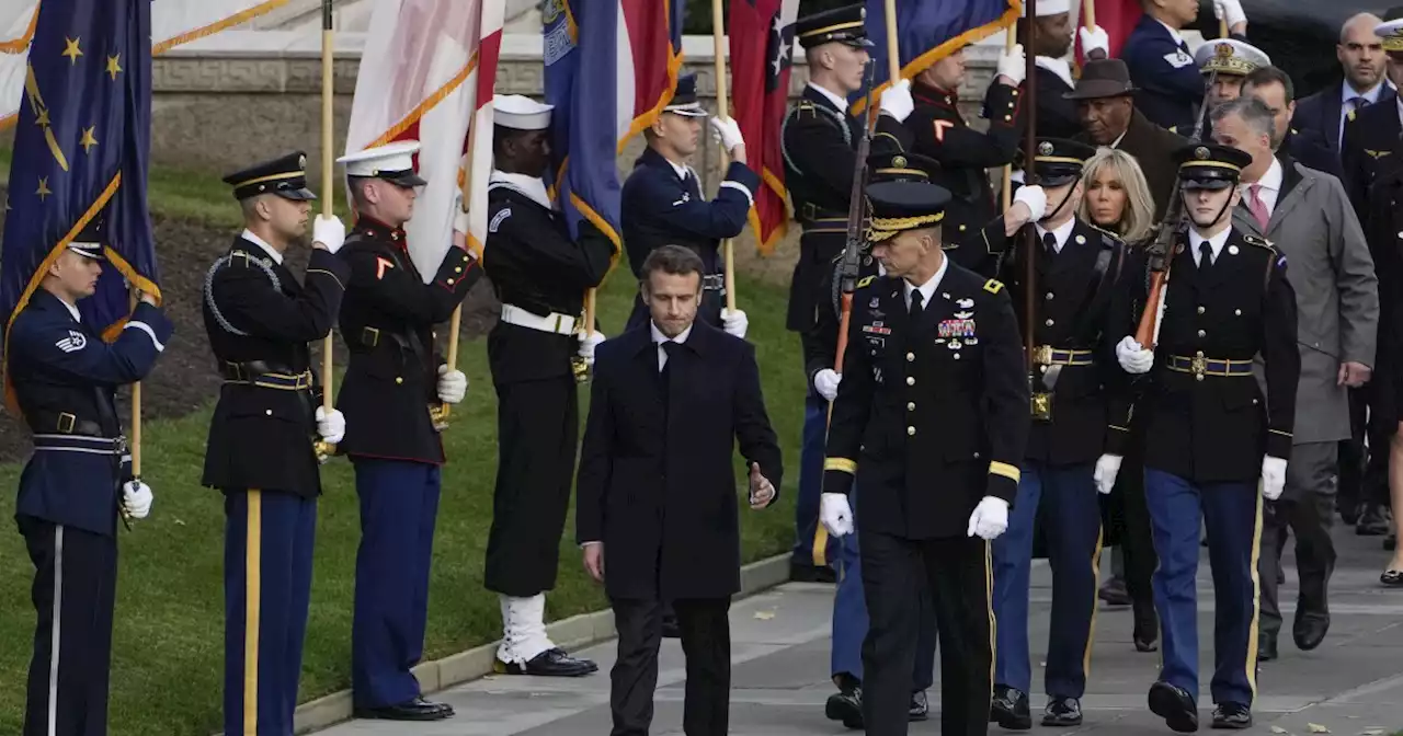 Biden hosts French leader Macron amid friction over US climate law