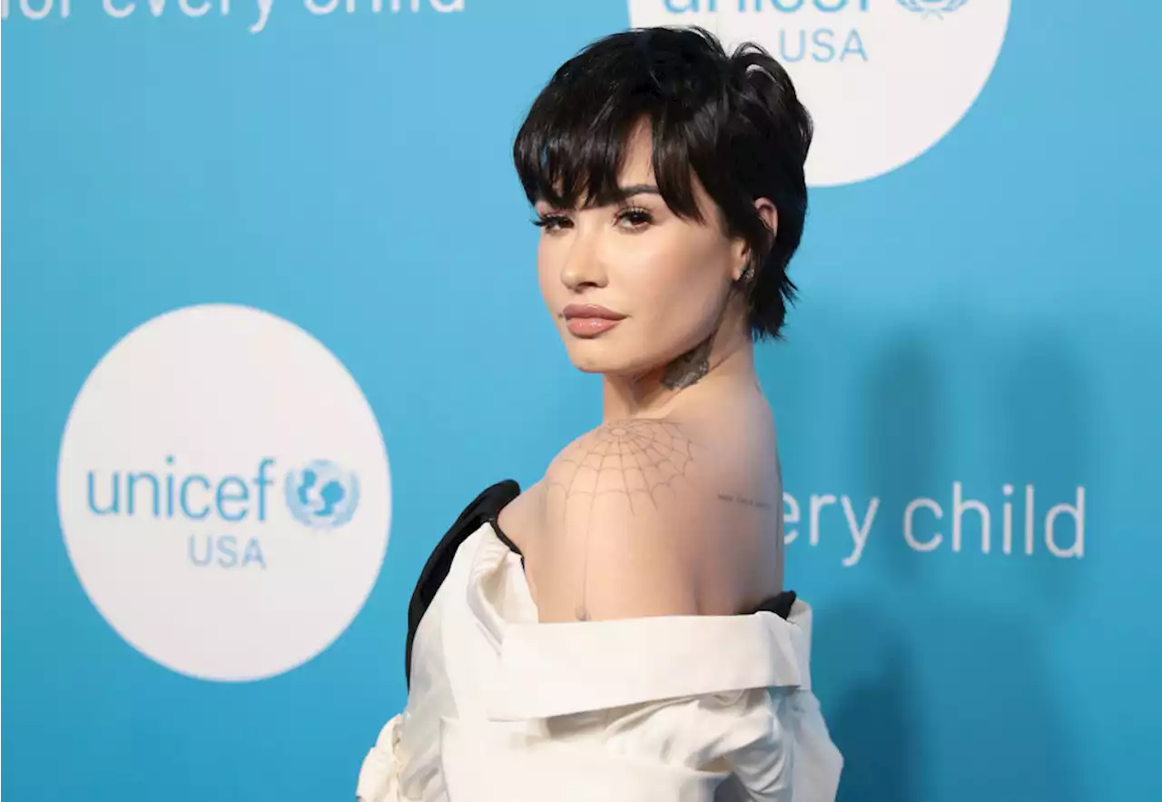 Demi Lovato Brings Dramatic Glamour to UNICEF Gala 2022 in Velvet Pleated Dress