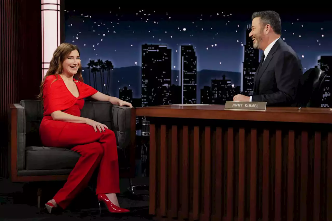 Kathryn Hahn Gets Fiery-red in Et Ochs Jumpsuit on ‘Jimmy Kimmel’