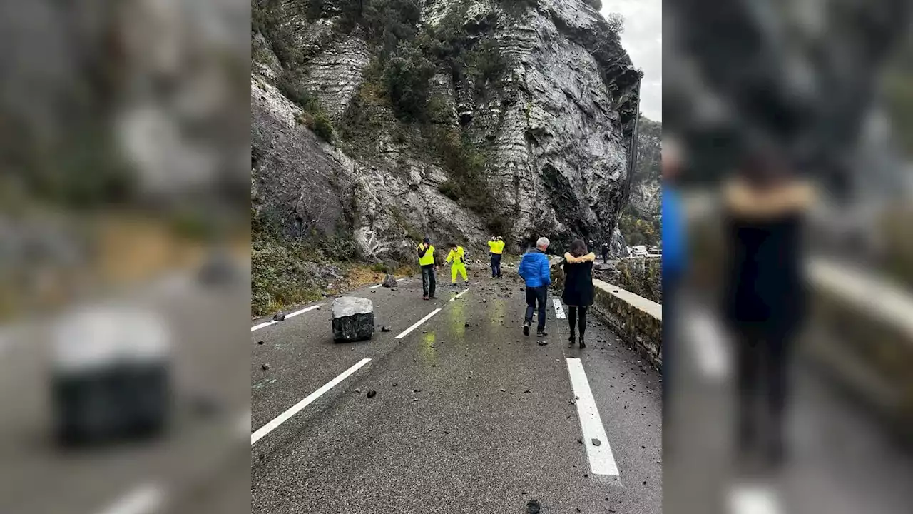 Alpes-Maritimes: la circulation coupée jusqu'à dimanche sur la RM 2205 après un éboulement