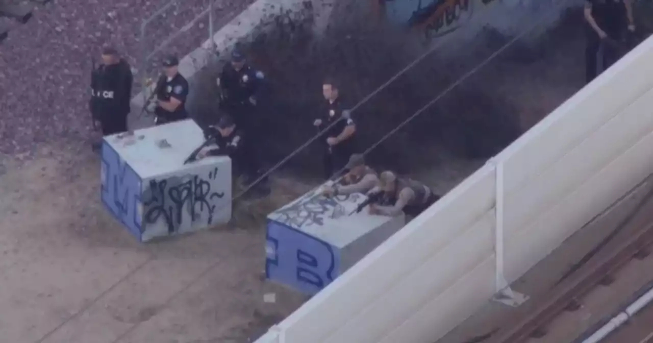 Police respond to reports of armed man on train tracks in Hawthorne