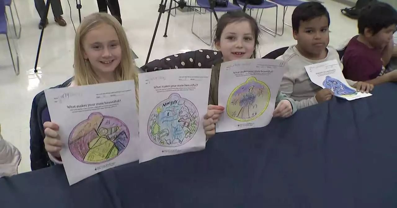 Ornaments designed by Long Island 3rd graders on display at White House