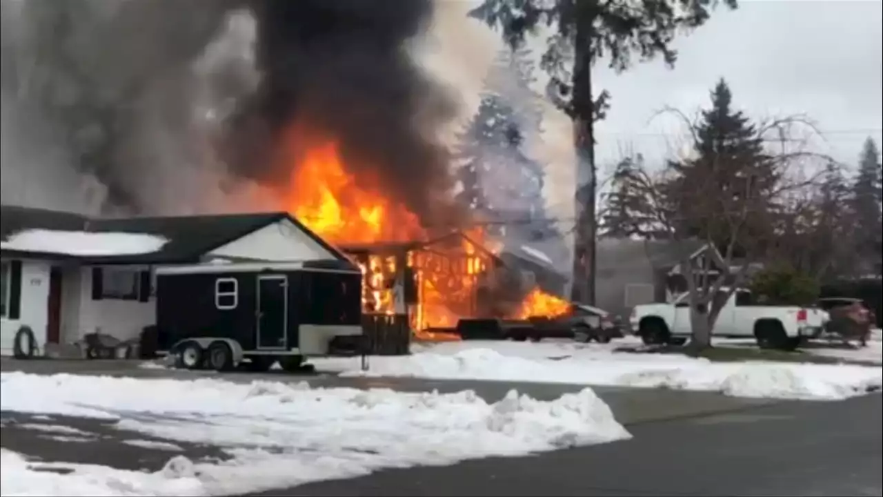 Campbell River firefighters battle Parkway Road house fire