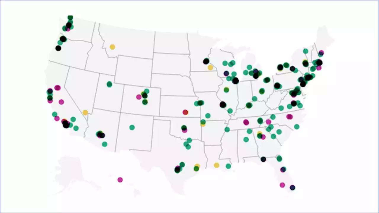 Here's a map of Starbucks stores that voted to unionize