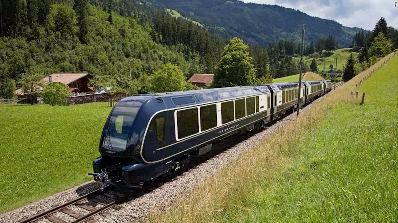 The amazing new Swiss mountain train that can jump rail tracks