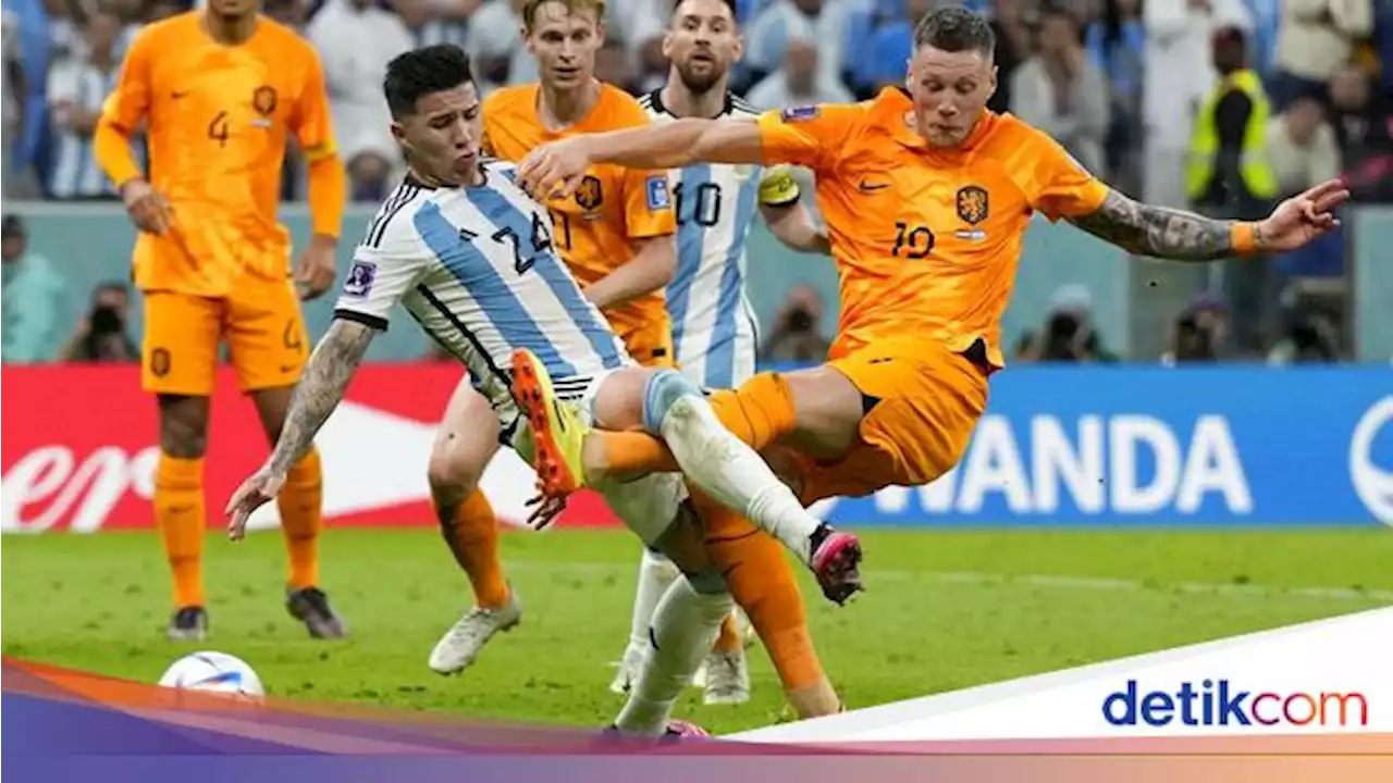 Belanda vs Argentina Panas Sampai Lorong Stadion, Aguero Turun Tangan