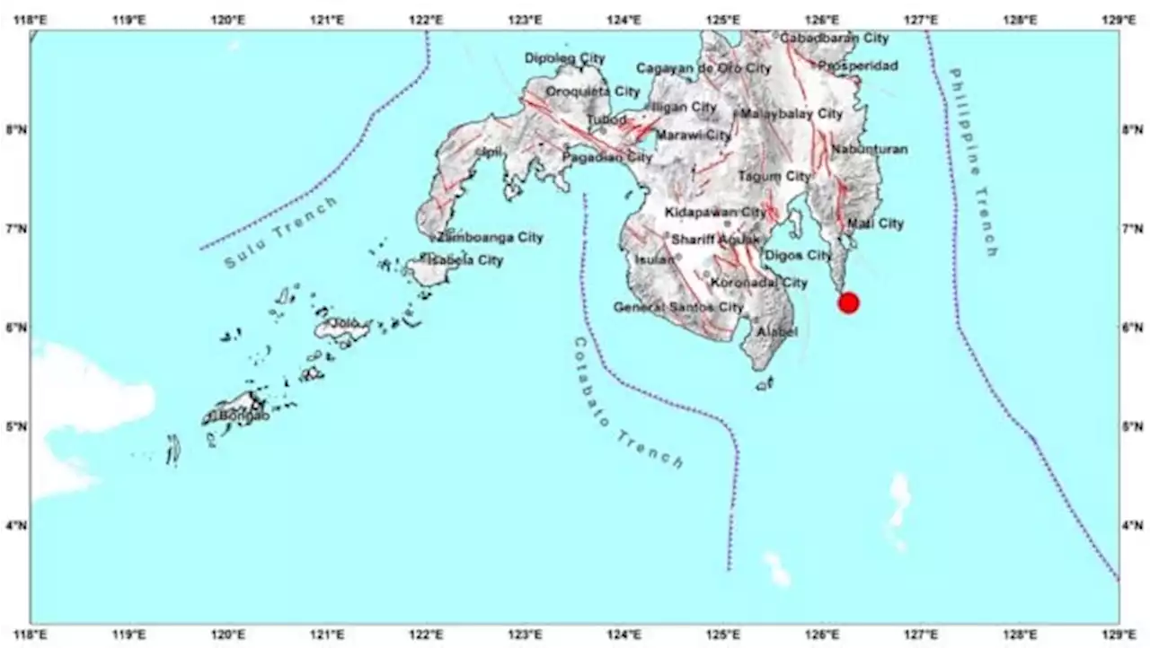 Magnitude 5.6 earthquake hits Davao Oriental