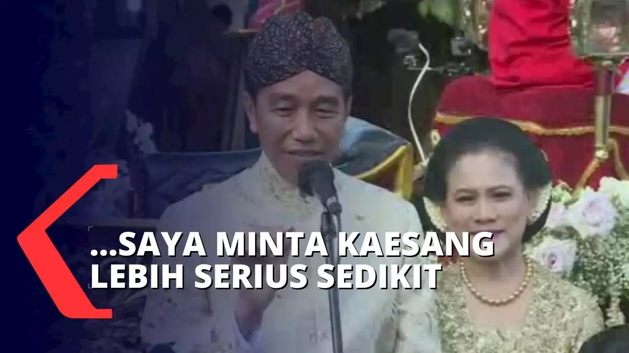 Pesan Khusus untuk Kaesang usai Resmi Menikah, Jokowi: Kaesang kan Slengean, jadi Harus Lebih Serius