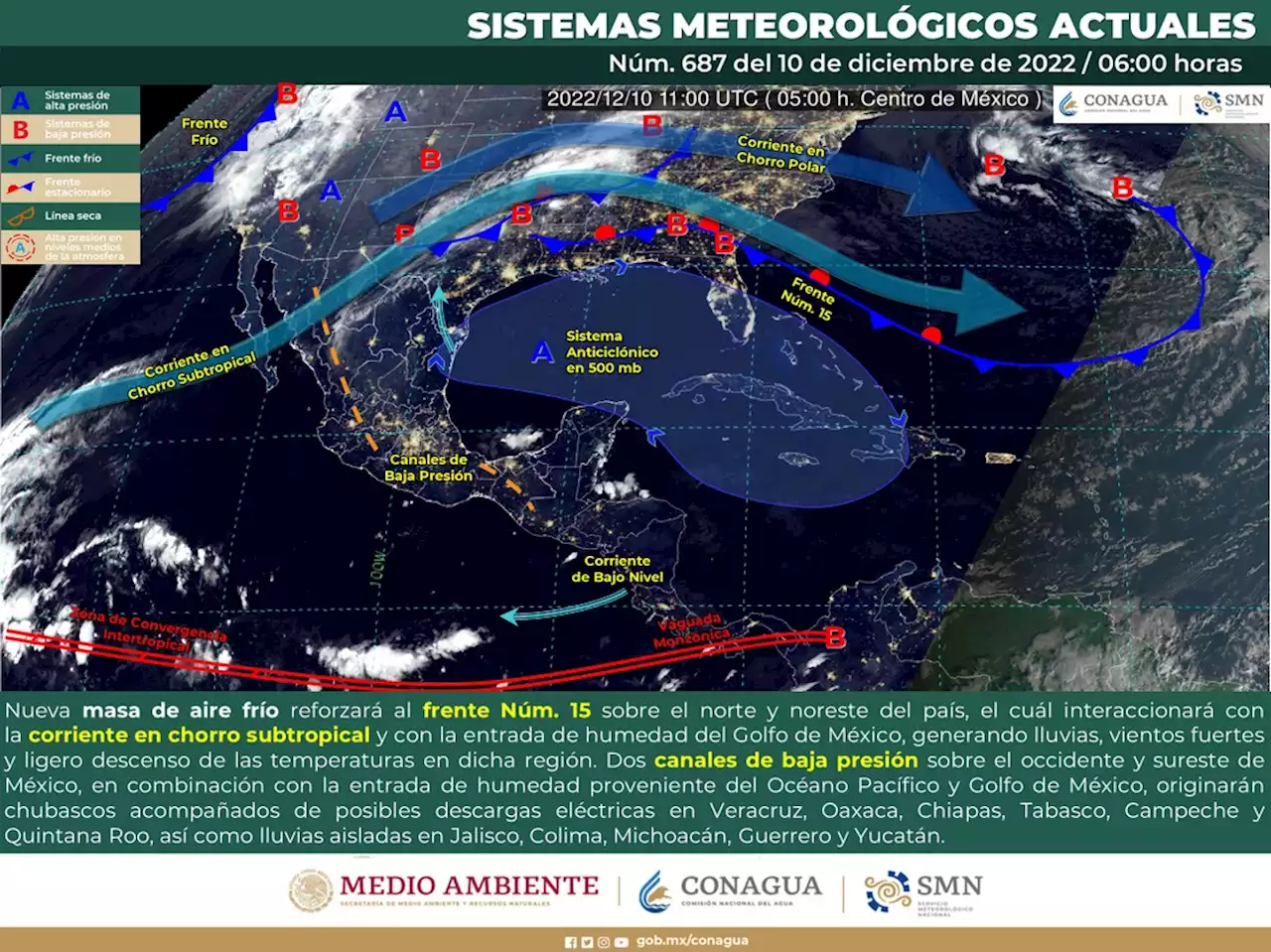 SMN pronostica altas temperaturas y chubascos en Chiapas y Oaxaca