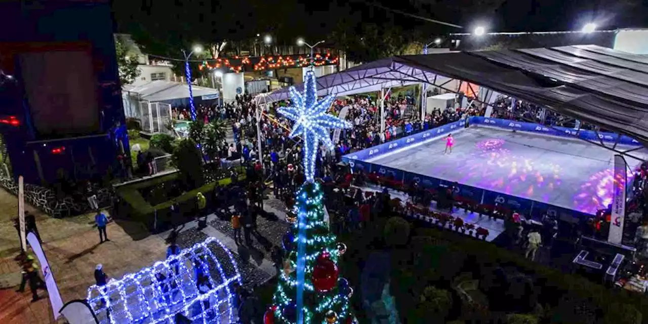 Arranca navidad en Álvaro Obregón; Lía Limón inaugura dos pistas de hielo