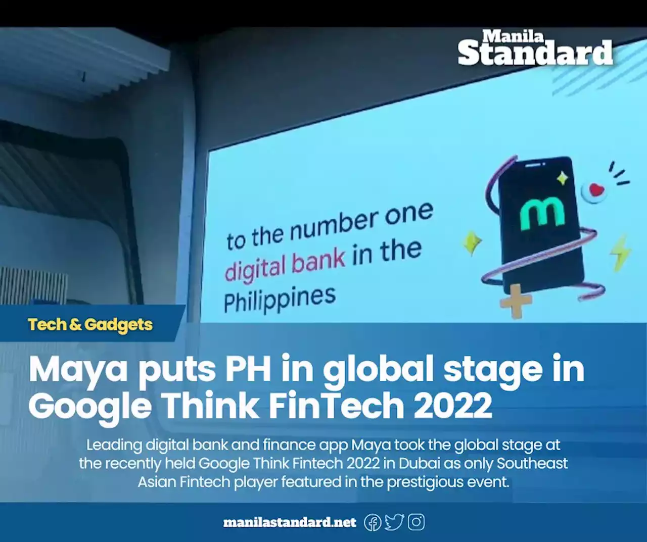 Maya puts PH in global stage in Google Think FinTech 2022