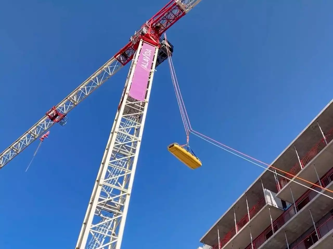 Firefighters, paramedics rescue construction crane operator after medical emergency