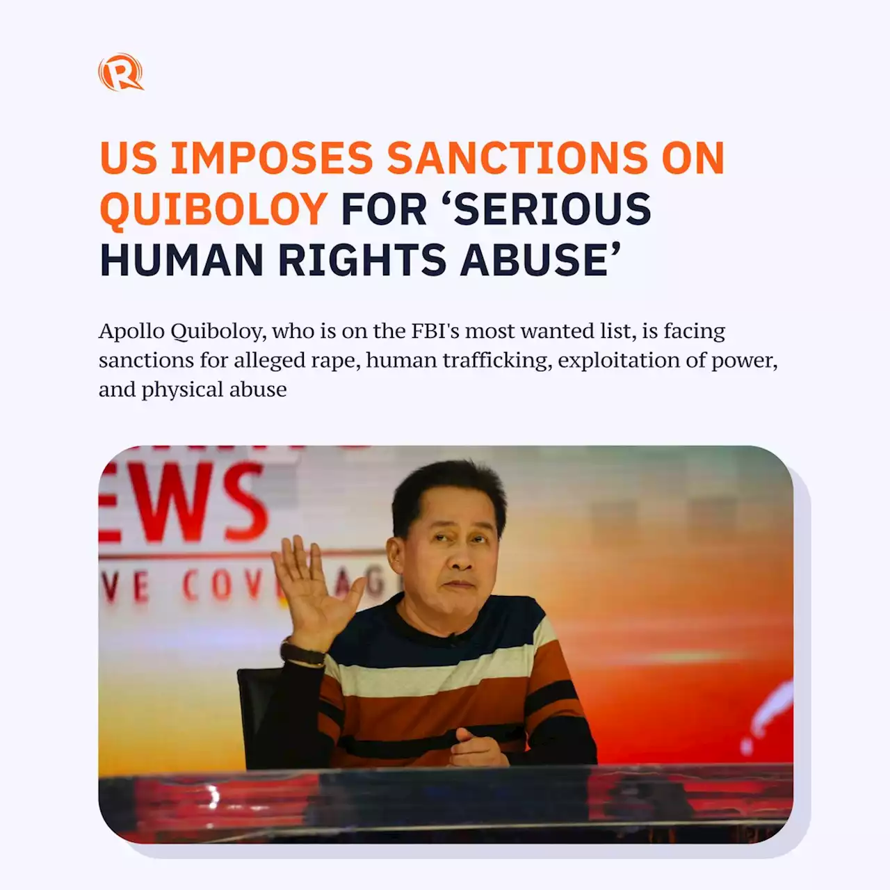 US imposes sanctions on Quiboloy for 'serious human rights abuse'