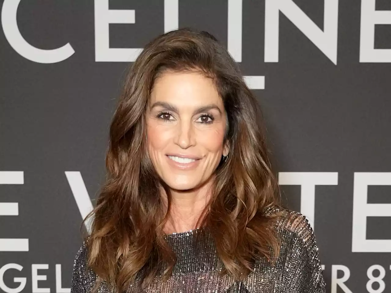 Cindy Crawford & Kaia Gerber Went Super Glam in Sparkling Mini Dresses for Celine Fashion Show