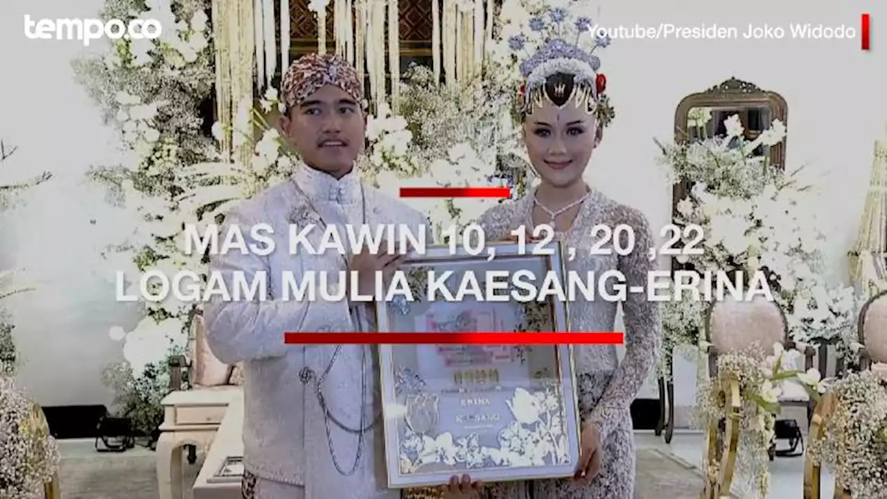 Mas Kawin 10, 12 , 20 ,22 Logam Mulia dari Kaesang Pangarep Untuk Erina Gudono